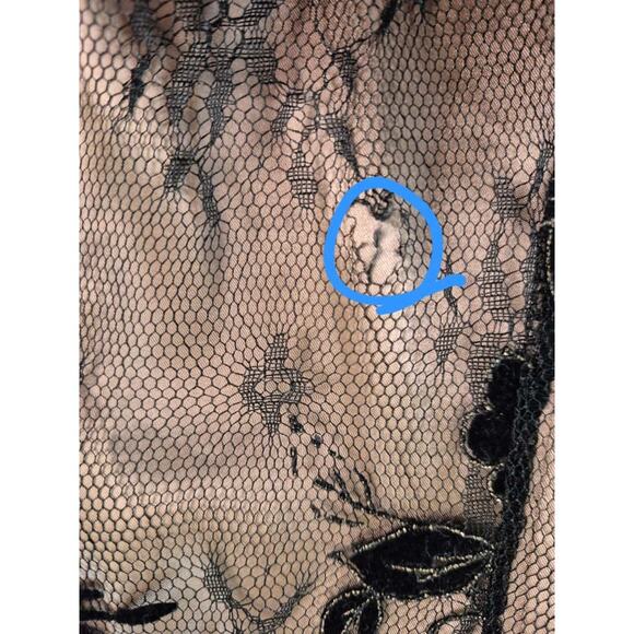 Vintage Patra Womens Skirt S 10 Med Black Lace Velvet Overlay Whimsigoth Witchy - Picture 10 of 10